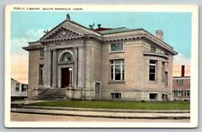 Public Library  South Norwalk  Connecticut  Postcard  1932 picture