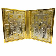 21*15*3.5CM Gospel Holy Book Bible Ornate Metallic Cover Ευαγγελίου μεταλλικό picture