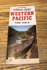 1967 Western Pacific Railroad Timetable brochure - Vista Dome California Zephyr picture