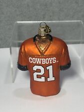 CHRISTMAS  TREE ORNAMENT OLD WORLD  Glass COWBOYS JERSEY picture