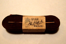 Antique 1800's Star Alpaca Brown Wool Braid picture
