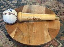 Vintage OLD STYLE BEER BASEBALL BAT AND BALL draft beer tap handle. picture