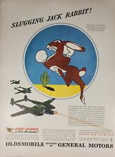 1943 Oldsmobile Vintage Color Print Ad Automobile Ephemera WWII Buy War Bonds picture