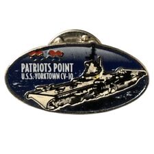 Patriots Point USS Yorktown CV-10 Aircraft Carrier Scenic Travel Souvenir Pin picture