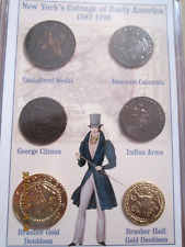 Set of 6  N.Y. Coin Replicas 1787-1796 - can be used as an Educational Resource picture
