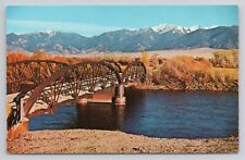 Postcard Old Fashioned Bridge Over The Jefferson River Montana picture