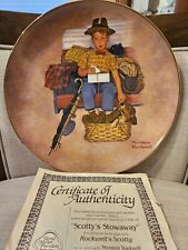 Vintage 1981 Scotty's Stowaway by Norman Rockwell Limited Collectable Plate Mint picture