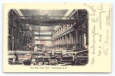1909 Gun Shop Navy Yard Washington DC Machines Factory Interior Old Postcard D26 picture