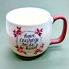 Threshold Coffe Mug Tea Cup Have Courage to be Kind Porcelain Floral Rose Color  picture