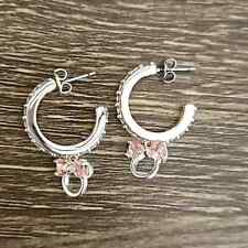 Disney Silver Minnie Mouse Hoop Earrings pre owned  picture