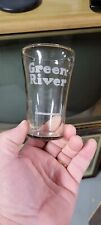 Rare Old Vintage Green River Acid Etched Bar Glass Pre Pro Advertising Back Bar picture