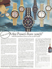 1987 British Navy Pusser's Rum Watch Admiral Sea Lord vtg Print Ad Advertisement picture