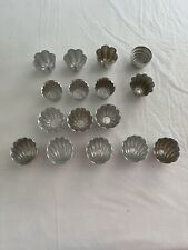 Lot of 16 Vintage Aluminum Individual Jello Molds Tart Tins Baking Cups picture