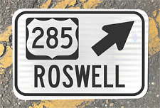 ROSWELL New Mexico US 285 Highway road sign 12