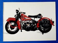Postcard Red 1943 Harley WL Model Motorcycle 6.45