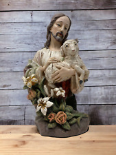 Vintage Jesus Holding Lamb Statue Roman Inc 2004 picture