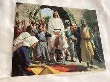 LDS Media Art Mormon 8.5x11in Jesus Christ Triumphal Entry Passover Mt Of Olives picture