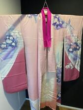 Japanese kimono Furisode Antique Retro Rose Embroidery Plenty Of Materiaru picture