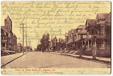 Chester Eddystone PA View on West Ninth Street Homes on Both Sides 1908 Nice picture