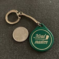 Vintage Mead Masters Golf Tournament Green FOB Keychain Key Ring #41849 picture