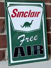 12” Sinclair Free Air Gasoline Oil  Heavy Metal Vintage Style Steel Sign picture
