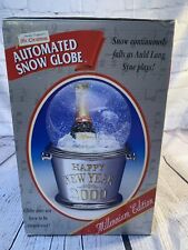 Mr. Christmas Happy New Year 2000 Millennium Edition Automated Snow Globe VTG picture