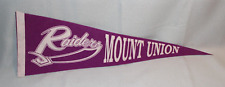 VINTAGE Mount Union College Pennant Purple White picture