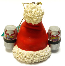 Blitzen Beer 3D Ornament Kurt Adler Santa Hat 3” resin Customizable NWT picture