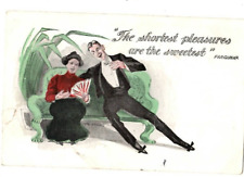 Postcard 1907 The Shortest Pleasures are the Sweetest Farquhar Couple Couch picture