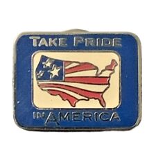 Vintage Take Pride in America Patriotic Pin picture