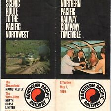 May 1969 Northern Pacific Railway Timetable Streamliner Train Vista Dome NP 4K picture