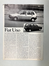 FIATART44 Article 1983 Fiat UNO May 1983 2 page picture
