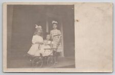 RPPC Clark Fork ID Darling Kids on Porch Potter Family 1910 Photo Postcard J24 picture