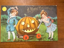 vintage postcard Halloween  1909 P Sanders  NY A Merry Halloween picture