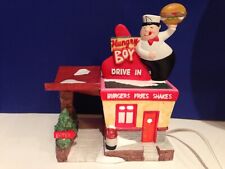 Vintage Christmas Valley Lighted building THE HUNGRY BOY DRIVE INN w/ box picture