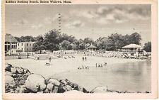Salem Willows Kiddies Bathing Beach 1946 Linen MA  picture