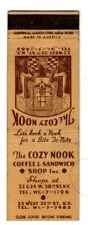 COZY NOOK COFFEE & SANDWICH SHOP matchcover matchbook - NYC, NEW YORK - OLD picture