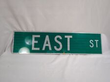 Vintage East St. Metal Reflection Street Sign 24