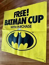 BATMAN RETURNS CUP Taco Bell ADVERTISING SIGN 35” X 35” HUGE 90’s picture