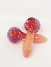 4” Red & Pink Fumed Glass Dry Pipe picture