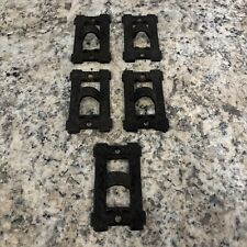 Lot OF 5 CAST IRON SWING ARM BRACKET OIL LAMP WALL MOUNTS picture