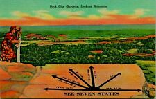 Lookout Mountain TN Rock City Gardens See Seven States UNP  Linen Postcard Q12 picture