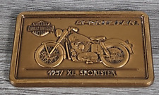 Harley Davidson 90th Anniversary Bronze Ingot , 1957 XL Sportster with COA picture