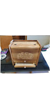 Bamboo Double Layer Regular Bread Box, Natural Bamboo Bread Box W/ Cutting Board picture