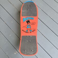 Vtg RARE The Simpsons Bart Simpson Bartman Red Blue  BOOTLEG? Skateboard Signed picture