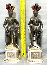 Andrea By Sadek Vintage 13.5” Porcelain KNIGHTS IN SHINING ARMOR Made In Japan picture
