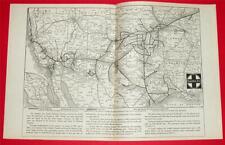 AN XL 1919 ATCHISON TOPEKA & SANTA FE RAILROAD SYSTEM MAP AT&SF STATIONS HISTORY picture