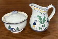 Vintage The Haldon Group Normandie Sugar Bowl with Lid and Creamer picture