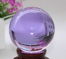 40-100mm Natural Purple Sphere Large Crystal Ball Healing Stone Free Stand picture