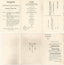 CPA MENU Program May 19, 1935 Military Vienna Poitiers Reserve Officers (625) picture